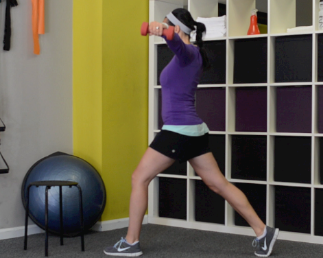 Weekly Exercise: Split Squat with a Lateral Shoulder Raise