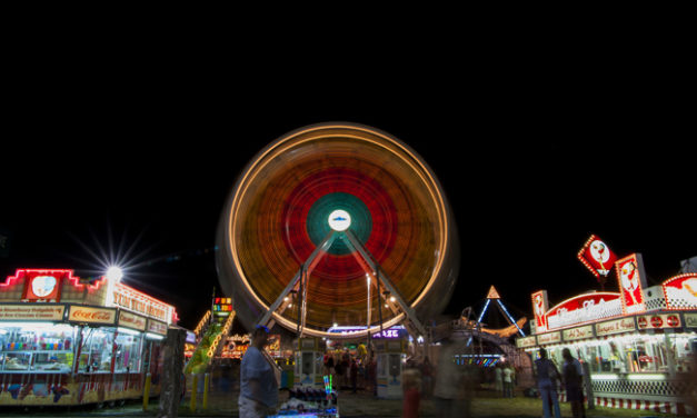 Monroe County Fair at Night