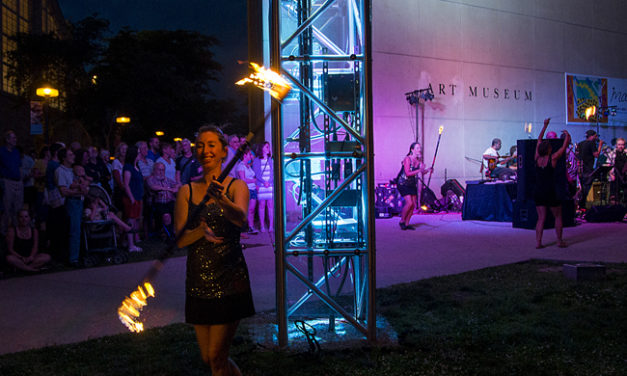 IU Art Museum ‘Light Totem’ Re-Lit During Solstice Event