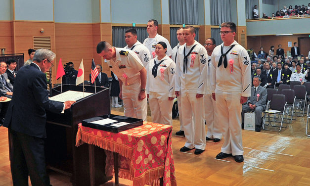 Naval Chaplain Receives Zenkokai Association Award